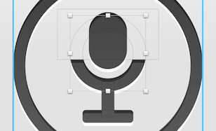 Voice-snippet icon, recreated in Sketch